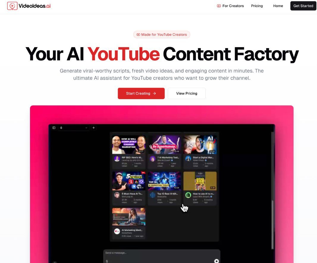 واجهة VideoIdeas.ai