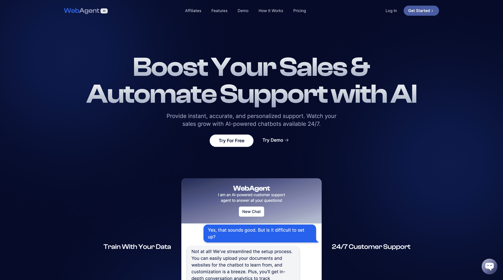 واجهة WebAgent.ai
