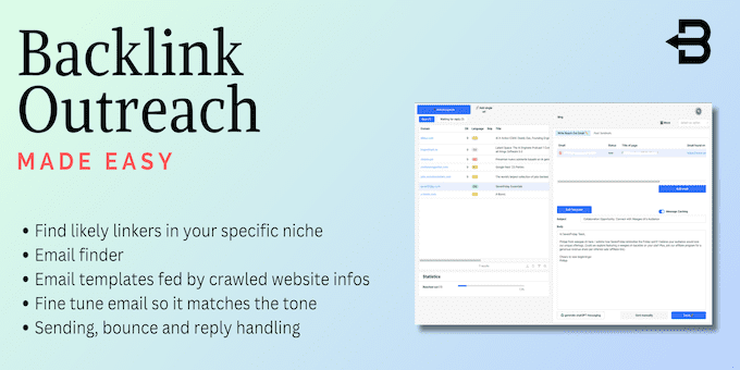 واجهة backl.io backlink builder