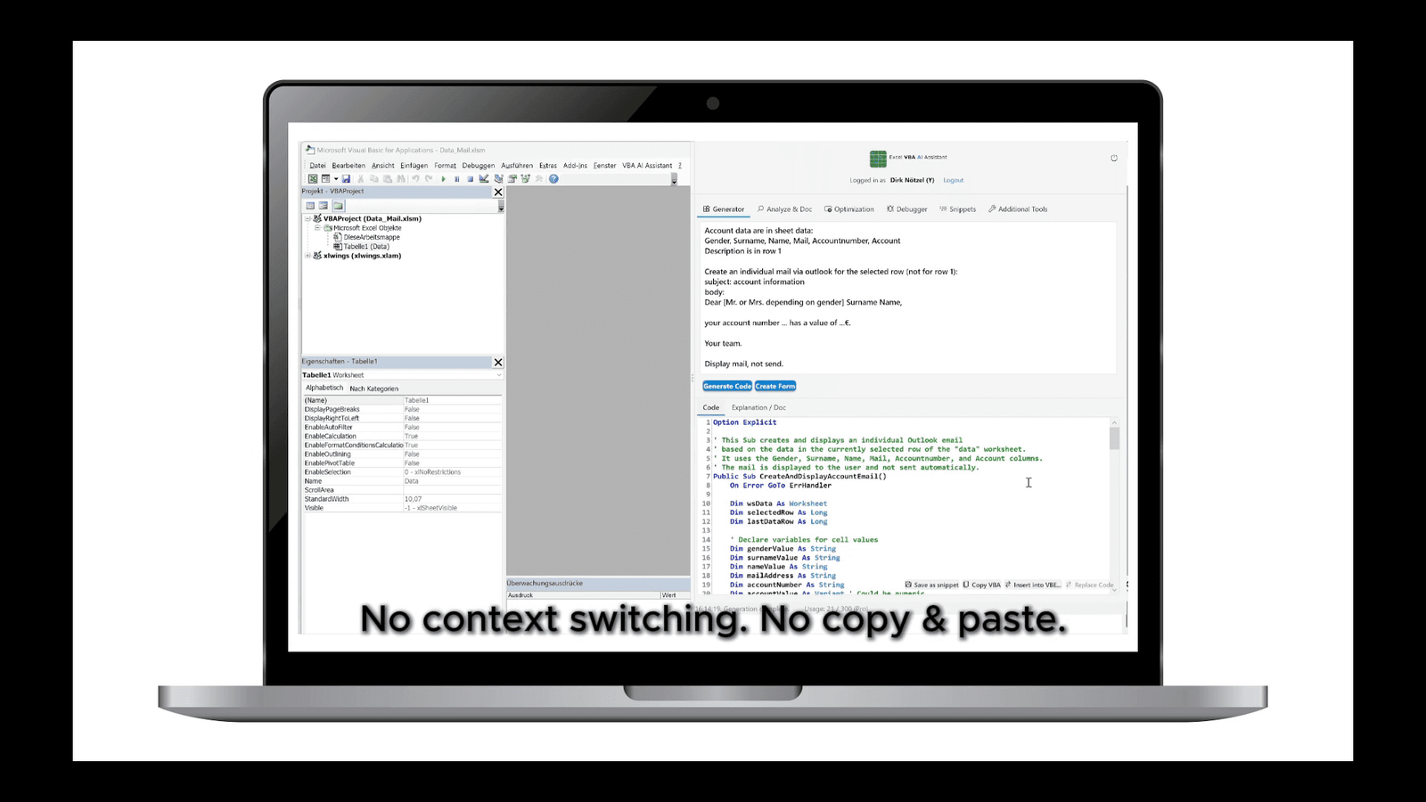 Excel VBA AI Assistant