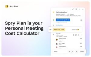 Spry Plan: حاسبة تكلفة الاجتماعات