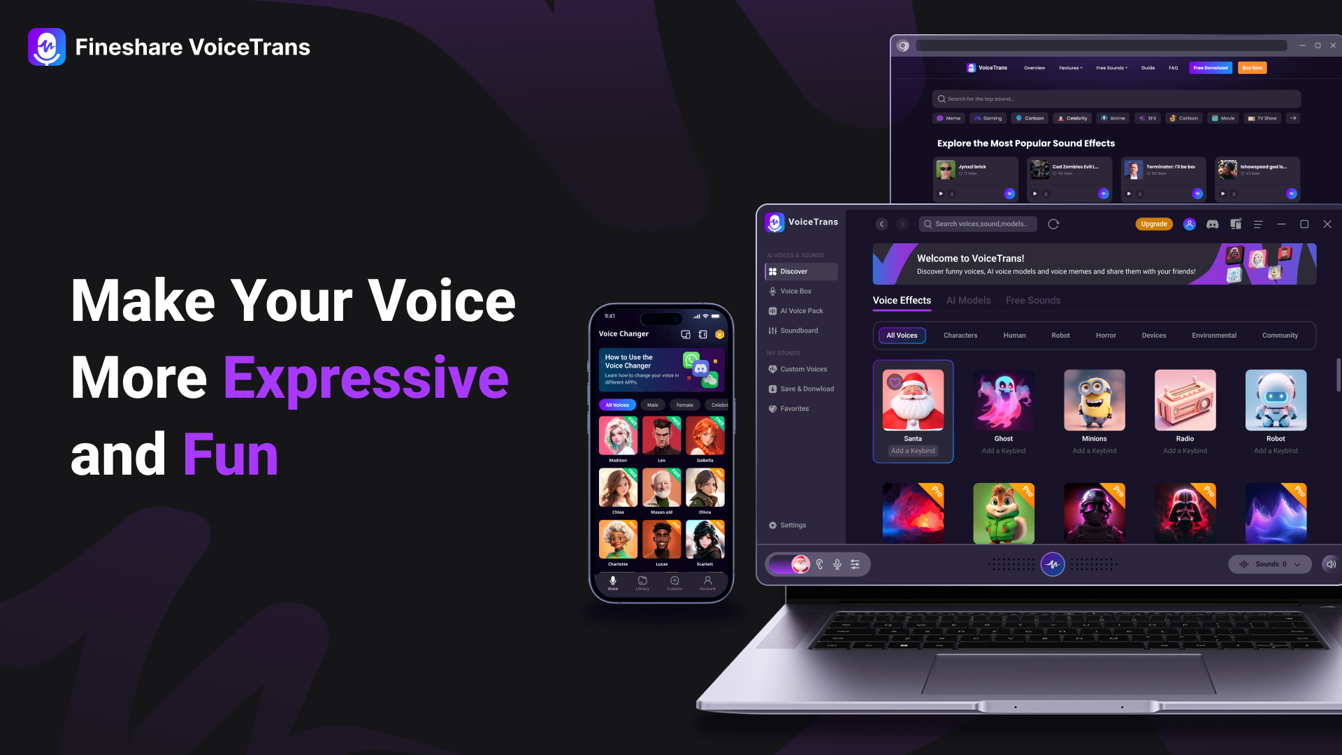 واجهة Fineshare VoiceTrans